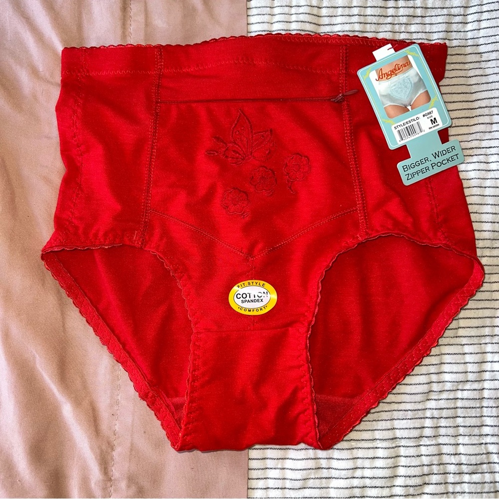 NWT Vintage Red Full Coverage Hi Rise Panties medium